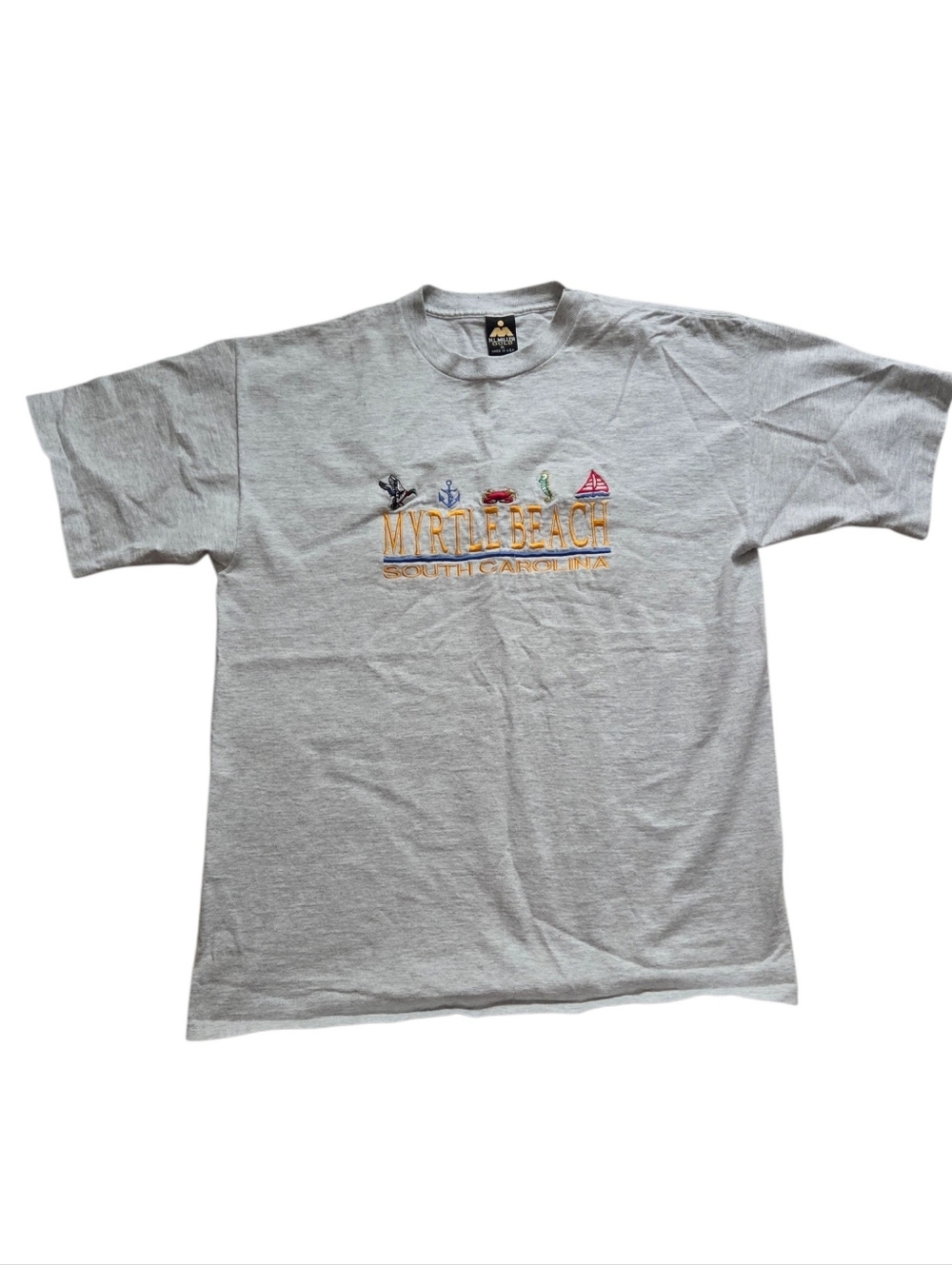 Vtg Embroidered Myrtle Beach SC Short Sleeve Shirt